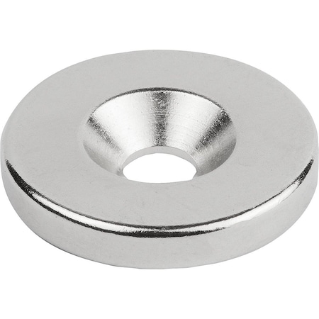 Kipp Raw Magnet Ring Magnet, Form, A Ndfeb, D1=4, 5 +/-0, 1, D=18 +/-0, 1 K1405.18
